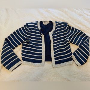 Scala Silk Collarless Blazer